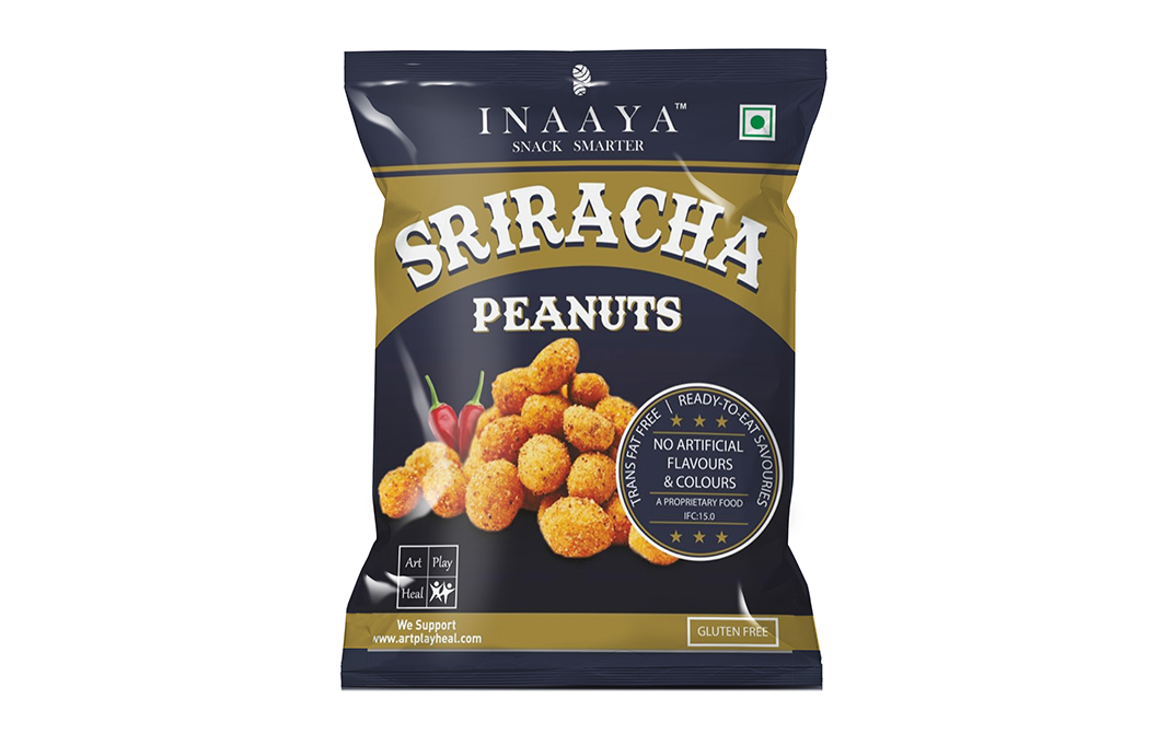 Inaaya Sriracha Peanuts    Pack  140 grams